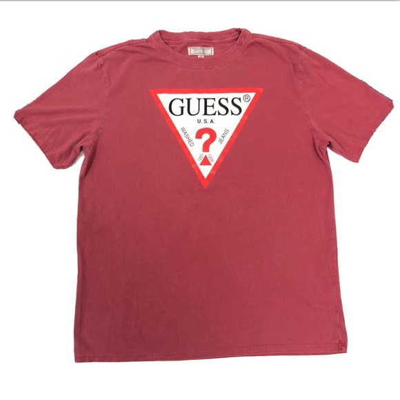 Guess Originals T Shirt Triangle Logo - Picture 1 of 5